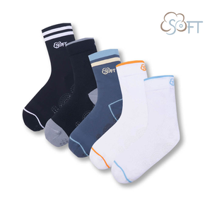 【SOFT】Light Compression crew socks-Versatile colors 5-pack (21-26cm)