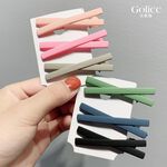 【Gulicc 】古莉可 髮夾 韓國ins簡約磨砂 瀏海夾 ( 4入), , large