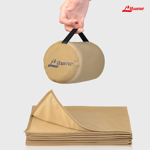 Velour Travel Blanket (E650) creamy brown