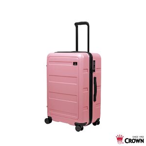 【CROWN皇冠】C-F1783 26吋拉鍊箱-粉色