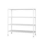 【Y HOUSE】120x45x120cm perforated plate four-layer rack perforated plate rack iron rack - painted white, , large