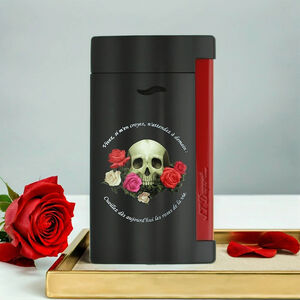 S.T.Dupont 都彭 Slim 7系列 Memento Mori 臻薄霧面防風打火機-黑色限定款027794