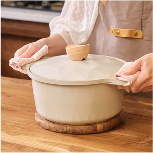 【Korea King】Crystal Ceremic Coated Non-Stick Pot with Glasslid 24cm
