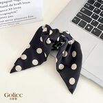 【Gulicc】古莉可 髮夾 高級感波點蝴蝶結飄帶抓夾, , large