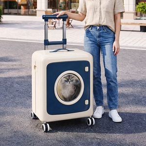 【AOTTO】寵物外出便攜滑輪透氣防應激拉桿航空箱/行李箱/貓籠(AC-231)