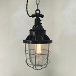 【H&R安室家】 17x32cm無燈罩船用鑄鐵吊燈 ZA0130, , large