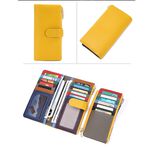 【現貨保固】多功能長夾 可拆式撞色女長夾 手拿包 錢包 真皮長夾 長卡夾包, , large