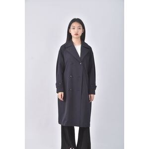 (L) muji質感風衣黑色外套二手衣