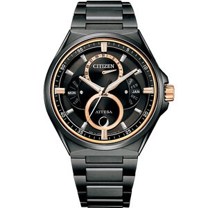 CITIZEN 星辰 鈦金屬 光動能三重日曆月相手錶/42mm BU0065-64E