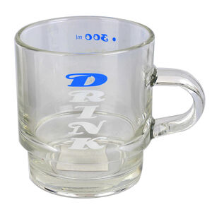 Double glass cup 390cc