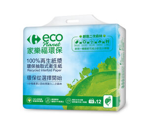 家樂福環保抽取式衛生紙100PCx12包x6袋