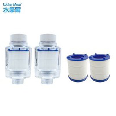 [春佰億]水摩爾 沐浴過濾器2入+替換濾芯2個