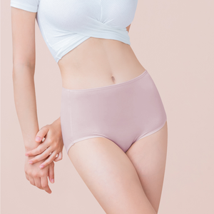 【Clany可蘭霓】美膚保養絲蛋白高腰L-Q(2XL)內褲(迷迭紫 2189-91)