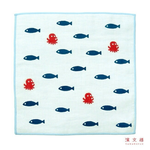 [瑪莎利亞]　日本製【濱文漾】純棉手帕/方巾－章魚小魚（3入組）, , large