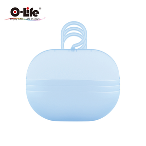 【O-Life】旋轉掛勾瀝水收納盒 3入組-藍色款