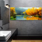 【御畫房】天鵝湖 國家一級畫師手繪油畫60×120cm(VF-44), , large