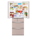 MITSUBISHI 525L Glass Mirror Finish 6-Door Inverter Refrigerator MR-WX53C, , large