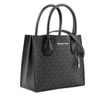 Michael Kors Mercer Logo 吊飾塗層帆布二用包/黑色, , large