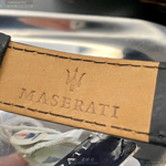 [星晴錶業]MASERATI手錶,42mm,R8851118002白色錶面銀錶殼深黑色真皮皮革錶帶款, , large