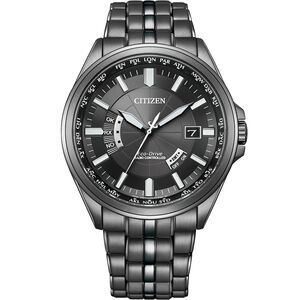 CITIZEN 星辰 限量 光動能電波萬年曆手錶 送禮推薦-酷黑 CB0294-54E