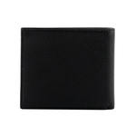PRADA 三角牌Logo粒紋牛皮對開8卡短夾/黑色, , large