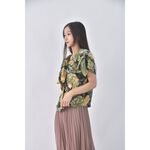 (L) shiuh chen質感花邊綠色短袖上衣二手衣, , large