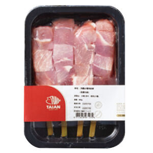 冷藏台灣豬肉串貼體包裝 (每盒約280克)※因配送關係實際到貨效期約2-3天
