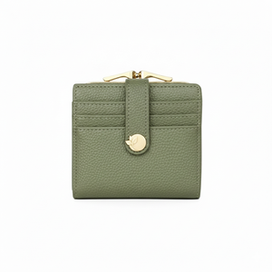 LEAFIN 經典卡片夾口金包-抹茶綠 仕女 皮夾 女夾 卡片收納 人氣女用皮夾 女夾