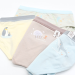 minihope美好的親子生活-沉靜海洋男童三角褲(4件組B)-S, , large