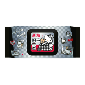 [寶富華]加蓋 Hello Kitty酒精濕巾30抽(酒精含量為30% v/v)