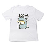 JZ TEE Social Anxiety Cat & Shiba Inu Graphic Tee, , large
