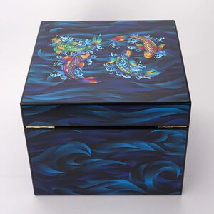 S.T.Dupont 都彭 錦鯉圖系列 方形雪茄盒 001397