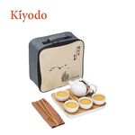 KIYODO白玉一壺四杯茶具組, , large