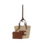 Two-purpose straw bag, , large