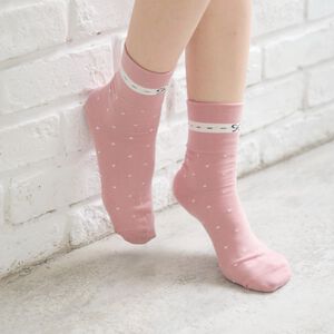 【現貨】Supima抗菌萊卡除臭襪-女寬口蝴蝶結短襪 P6874