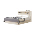 【Homelike】 喜家居附插座收納掀床組-雙人5尺(2542), , large