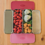 dsk.pig Stainless steel lunch box with two types of lids RD x PI, , large