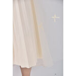 (S) 質感網紗杏色長裙二手衣, , large