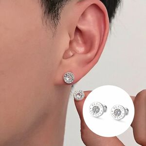 【A&R】S999純銀輕奢華單鑽圓心款轉珠耳環   附馬卡收納盒