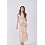(S) 質感V領杏色洋裝二手衣, , large