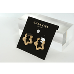 COACH 星星標誌及水鑽針式耳環/金色, , large