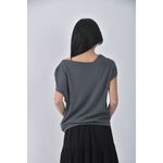 (S) giordano ladies質感灰色短袖上衣二手衣, , large