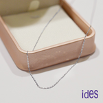 [ides愛蒂思] 義大利14K白金18吋項鍊鎖骨鍊（0字鍊-1）, , large