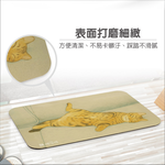 【Monster】 Soft Diatomaceous Earth Absorbent Mat &ndash; Sleepy Flop Cat Series (60x40cm) &ndash; Instant Snooze Cat, , large