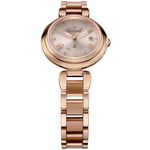 CITIZEN 星辰 XC 鈦金屬光動能電波萬年曆女錶 ES9468-51W, , large