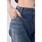 (L) 丹寧牛仔棉質仿舊藍色長褲二手衣, , large