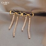 【Gulicc 】古莉可 耳環 蝴蝶結長款流蘇耳環, , large