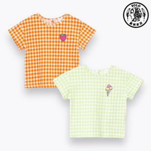 【SOLO Vintage】LCW Baby Toddler Fruit Ice Cream T-Shirts 2 Piece Set Made in Turkey 9-12m