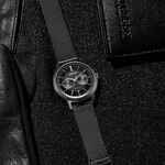 CITIZEN 星辰 光動能 雅痞雙眼Day-Date手錶-曜石黑/41mm BU4034-82E, , large