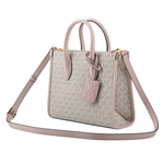 Michael Kors Mirella 滿版塗層帆布小款二用托特包/香草色/粉色, , large